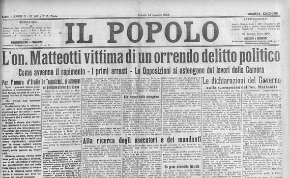 Pirandello il fascismo e l’affare Matteotti